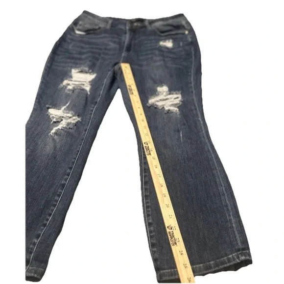 Judy Blue High Rise Distressed Straight Jean Stretch Plus Size 18W - Picture 4 of 9